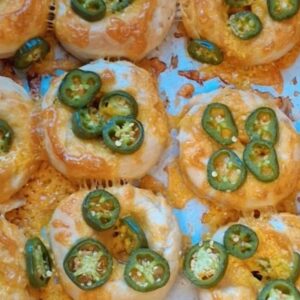 Jalapeno Cheddar Sourdough Bagels